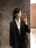 訫噯逸衫正裝女套裝大學(xué)生西裝公考公務(wù)員面試小個(gè)子女士西服外套職業(yè)裝 黑色西裝+褲子【送腰帶】 S 建議體重90-100斤 曬單實(shí)拍圖