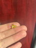 沃爾金足金999黃金吊墜點鉆小滴溜鑲嵌小金象小金花掛墜泡泡手串DIY配件 0.8g,小桂花吊墜-多退少補 曬單實拍圖