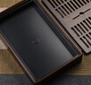 凡越家用竹制茶盤(pán)現代簡(jiǎn)約儲水式茶托盤(pán)黑檀木辦公室功夫茶具瀝水茶臺 品韻茶盤(pán)：35*23*5.5cm 曬單實(shí)拍圖