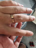 舒弗(LACHOUFFE)卡家同款情侶戒指簡約莫桑鉆求婚對戒結(jié)婚戒指七夕送女朋友禮物 無鉆玫瑰金 美碼11號 曬單實拍圖