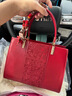 滕閣廂 婚包新娘媽媽紅色包喜婆婆婚宴包高級感禮物紅色手提女包斜挎包 紅色 曬單實(shí)拍圖