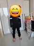 鴻星爾克（ERKE）童裝男女童長(cháng)袖套裝兒童秋冬保暖衛衣套裝正黑170 曬單實(shí)拍圖