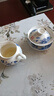 金灶（KAMJOVE）青花瓷陶瓷功夫茶具套裝 品茗杯茶杯茶壺 三才蓋碗茶具 KP-95【玲瓏牡丹款】 曬單實(shí)拍圖