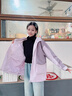 WVD美國品牌薄款風(fēng)衣外套2025新款洋氣大童女裝春季兒童春秋工裝上衣紫色150 CM 曬單實(shí)拍圖