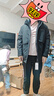 雪中飛鵝絨羽絨服男士可拆帽秋冬厚款休閑商務(wù)中長(cháng)款外套男裝175 曬單實(shí)拍圖