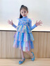 A 21 FUNB女童愛(ài)莎公主裙長(cháng)袖秋冬裝新款洋氣小女孩彩虹裙子兒童加絨連衣裙 藍色彩虹愛(ài)莎裙 春秋裝贈+魔法棒 130 cm 曬單實(shí)拍圖