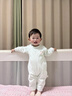 旻勝【雙層護肚】寶寶連體衣嬰兒蝴蝶衣幼兒爬行服秋冬款外出睡衣哈衣 90cm 【衣長(cháng)60cm/胸圍30cm】 詳情頁(yè)有尺寸表 曬單實(shí)拍圖