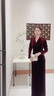 皮爾卡丹（pierre cardin）2025春秋冬新款金絲絨連衣裙女長(zhǎng)袖高端氣質(zhì)長(zhǎng)裙洋氣高貴絲絨裙 酒紅色 XL (建議 120-130斤) 曬單實(shí)拍圖