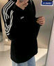 adidas休閑舒適三條紋立領(lǐng)夾克外套男裝秋季阿迪達斯官方輕運動(dòng) 黑色/白(推薦選大一碼) S 曬單實(shí)拍圖