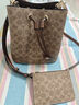 蔻馳（COACH）奢侈品女包ROWAN手提斜挎水桶包棕色【品牌授權(quán)】七夕情人節(jié)禮物 曬單實(shí)拍圖
