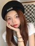 KINGXIAOJING顏值貝雷帽女秋冬英倫復古時(shí)尚大頭圍百搭顯臉小法式白色畫(huà)家帽 白色 均碼 可調節 曬單實(shí)拍圖