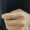 中國黃金（CHINA GOLD）冰川黃金戒指男女款足金指環(huán)手飾情侶金對戒中秋節生日禮物送女友 【玫瑰禮盒】冰川戒指 約1.3g【女戒】 曬單實(shí)拍圖