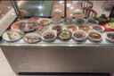 今顯（送貨上門(mén))雙溫熟食展示柜商用超市鴨脖鹵肉保鮮柜涼菜燒烤冷藏柜玻璃冷凍柜 上冷藏下儲物 1.2x0.8x1.3m 曬單實(shí)拍圖