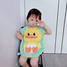 BIBK日本寶寶吃飯圍兜罩衣飯兜夏季男女寶圍裙防水防臟嬰兒可愛(ài)口水兜 綠小鴨 均碼 （適合0-3歲） 曬單實(shí)拍圖