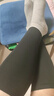 莫代爾護小腿套薄款男女老寒腿保暖護腳腕護腳踝睡覺小腿防寒襪套 黑色  長30cm XL 【體重160-200斤】 曬單實拍圖