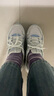 斯凱奇（Skechers）男女款鞋運動(dòng)鞋耐磨戶(hù)外休閑百搭厚底增高老爹鞋117364 淺灰色/藍色/LGBL 37 曬單實(shí)拍圖