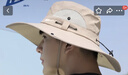 回力（Warrior）防曬漁夫帽男夏季遮陽帽透氣大檐帽子戶外登山運(yùn)動太陽帽潮流涼帽 卡其色【加寬帽檐 加大頭圍版】 曬單實(shí)拍圖