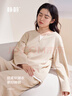 靜韻【超柔軟】華夫格睡衣女春秋季假兩件軟棉棉家居服情侶長(cháng)袖男 曬單實(shí)拍圖
