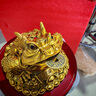 班德拉斯三足金蟾招財擺件蟾蜍黃銅開(kāi)業(yè)擺件高檔辦公室擺件工藝品生意興隆 新款10寸七星黃銅金蟾 帶木底座 曬單實(shí)拍圖