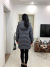 鴨鴨（YAYA）媽媽冬裝羽絨服女中長(cháng)款2025新款中老年女裝大碼保暖純色連帽外套 紫色 XL (建議90-110斤) 曬單實(shí)拍圖
