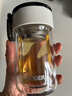 虎牌（TIGER）香港直郵TIGER/虎牌雙層玻璃杯便攜小巧迷你隔熱茶水分離泡茶杯子 白色200ml 曬單實(shí)拍圖
