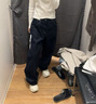 優(yōu)衣庫女裝/男女同款寬松廓形牛仔褲/彎刀鐮刀褲子高腰水洗產(chǎn)品479000 69 藏青色 23 /150/58A 曬單實(shí)拍圖