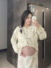 雅特茂【嬰兒級舒絨棉】春秋冬加厚暖月子服孕期產(chǎn)后睡衣孕婦家居服 白色 M（90斤-125斤） 曬單實(shí)拍圖