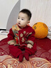 G.DUCKKIDS小黃鴨嬰兒連體衣春秋中國風(fēng)新生兒衣服滿(mǎn)月百天男女寶寶周歲禮服 紅色連體衣 66cm 66碼0-3月建議寶寶4-6公斤 曬單實(shí)拍圖