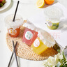 拜杰奶茶杯一次性帶蓋飲品杯咖啡杯飲料杯350ML*30套【配貼紙+吸管】 曬單實(shí)拍圖