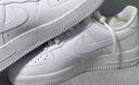 耐克NIKE緩震板鞋男空軍一號AIR FORCE 1運動(dòng)小白鞋CW2288-111白41 曬單實(shí)拍圖