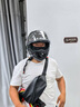 LS2碳纖維摩托車頭盔男女機車賽車四季通用全盔四季防霧大尾翼FF801 6K單鏡片-碳纖大尾翼款-亮黑 4XL（建議63-64頭圍） 曬單實拍圖