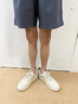森馬（Senma）男鞋夏季休閑百搭時尚小白鞋子男士軟底輕便厚底增高板鞋男款透氣 米色 42 曬單實(shí)拍圖