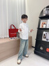 POLOWALK新品2024秋季男童牛津紡長(cháng)袖襯衫大童休閑潮流學(xué)院風(fēng)兒童上衣 白色 160 曬單實(shí)拍圖