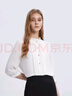 Scofield淑女風(fēng)時(shí)尚氣質(zhì)通勤襯衫皺褶雪紡衫上衣 象牙白色 XS 155 曬單實(shí)拍圖