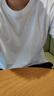 名格雅頓純棉短袖t恤國潮夏季男士寬松打底衫情侶裝潮流T半袖體恤 純白無(wú)圖案 XL 130-145斤 曬單實(shí)拍圖