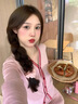 妍莉芬（yanlifen）今年流行小個子套裝針織連衣裙子秋季女裝2025年新款穿搭短裙春秋 【粉色套裝】 45/55kg/M 曬單實拍圖