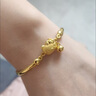 可穎helloKitty貓黃金半鐲半手鏈999足金包銀手鐲水貝送女友手串禮物 KT貓半手鐲-總重約8克 金約1.5克 曬單實(shí)拍圖