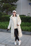 坦博爾（Tanboer）羽絨服泡芙外套女2025冬季新款長款寬松保暖連帽面包服TB5530822D 巖石米 S (160) 曬單實拍圖