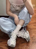 卡米高8cm內增高老爹鞋女2025年秋季新款小個(gè)子厚底運動(dòng)休閑鞋透氣潮ins 白灰色內增高8cm 36 (230mm) 曬單實(shí)拍圖