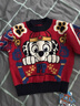 PAW PATROL汪汪隊女童毛衣秋冬季加厚純棉紅色針織衫套頭拜年服兒童新年衣服 紅色毛毛 140 cm 曬單實(shí)拍圖