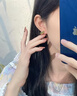 傾愛(ài)925銀耳環(huán)女竹節和田玉耳扣竹葉耳圈中式飾品國風(fēng)高級耳釘送女友 曬單實(shí)拍圖