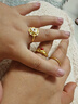 曼卡龍黃金戒指萌寵系列足金戒指金首飾定價(jià)送女友禮物 曬單實(shí)拍圖