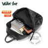 Walker Shop【2025年新款】雙肩包頭層牛皮防潑水14寸電腦包旅行雙肩背包 黑色 高40寬27厚16 CM 曬單實拍圖