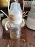 舒嬰防脹氣重力球吸管奶瓶嬰兒ppsu大寶寶喝水學(xué)飲杯寬口徑配件 PPSU240ml重力球配自然十字孔+把手（7月+ 曬單實(shí)拍圖