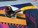 沙芬（SAVINELLI）意大利石楠木煙斗蜂蜜口味P243手工雕刻面過(guò)濾嘴煙斗帶壓棒禮盒 【670斗型 蛋形式彎斗 大號(hào)】 曬單實(shí)拍圖