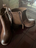 百麗（Belle）羊皮氣質(zhì)時(shí)裝靴女商場(chǎng)同款粗跟冬季通勤短靴3A645DD4預售 棕色-絨里 37 (235mm) 曬單實(shí)拍圖