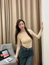 浪莎保暖衣女肌底衣秋衣內搭無(wú)痕隱形薄款美體緊身打底衫女士美膚衣女 曬單實(shí)拍圖