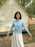 名創(chuàng)優(yōu)品（MINISO）針織衫女2025新款早秋女士氣質穿搭小個子短款休閑寬松開衫薄外套 米白 L /165(體重110-125斤) 曬單實拍圖