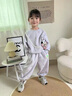 靚貝城堡女童套裝秋裝兒童寶寶衣服2025新款女孩運動(dòng)洋氣好看衛衣春秋小童 灰色 110 曬單實(shí)拍圖
