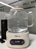 美的（Midea）花漾0膠水全玻璃全自動養(yǎng)生壺 辦公室多功能煮茶壺 燒水壺恒溫電熱水壺煮茶器花茶壺1L YS10B101 曬單實拍圖